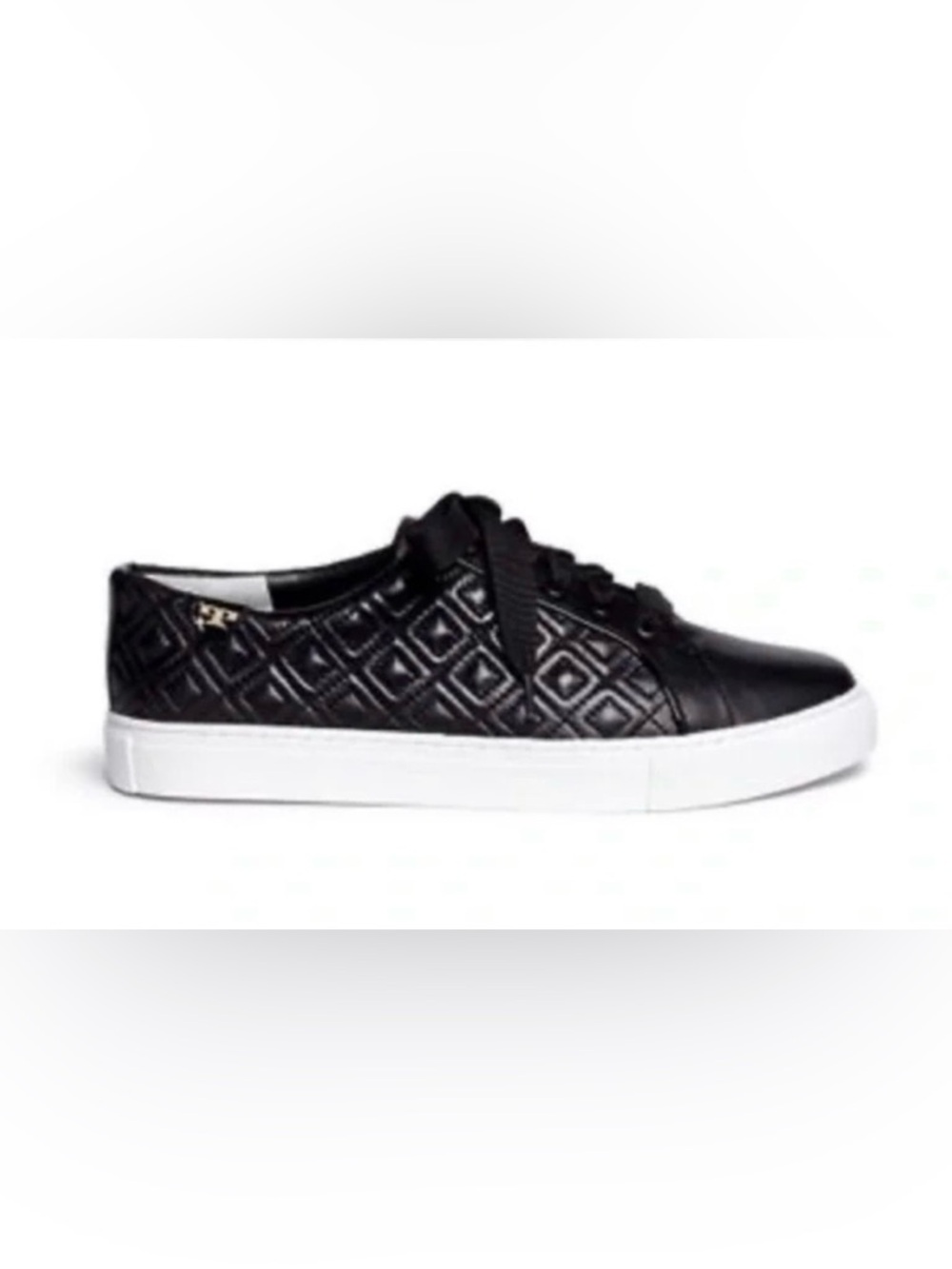🛍️Tory Burch Quilted Marion Black Leather Women's Sneakers - Size 8